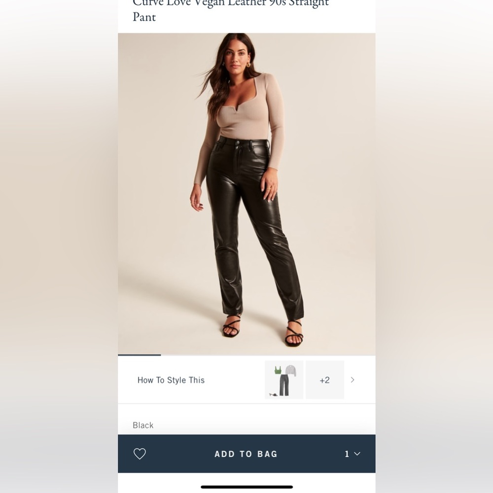 Abercrombie vegan leather pants
